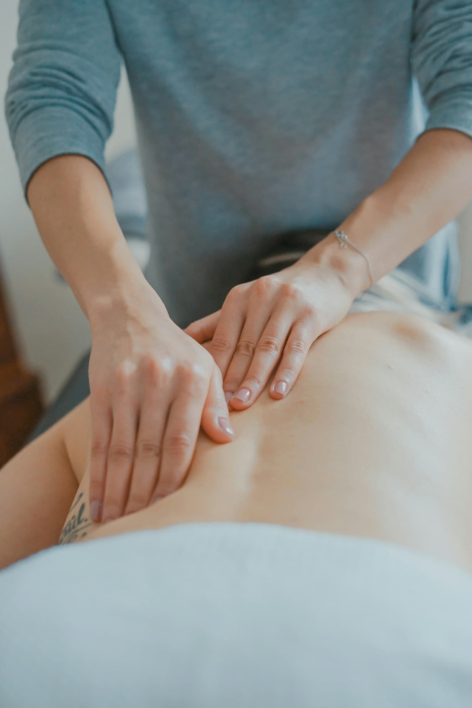 Manual therapy during a treatment session
